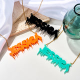 Customized ACRYLIC NAMEPLATE NECKLACE(Double Feature)