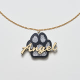 Customized ACRYLIC NAMEPLATE NECKLACE(Pet with Aromia Script)