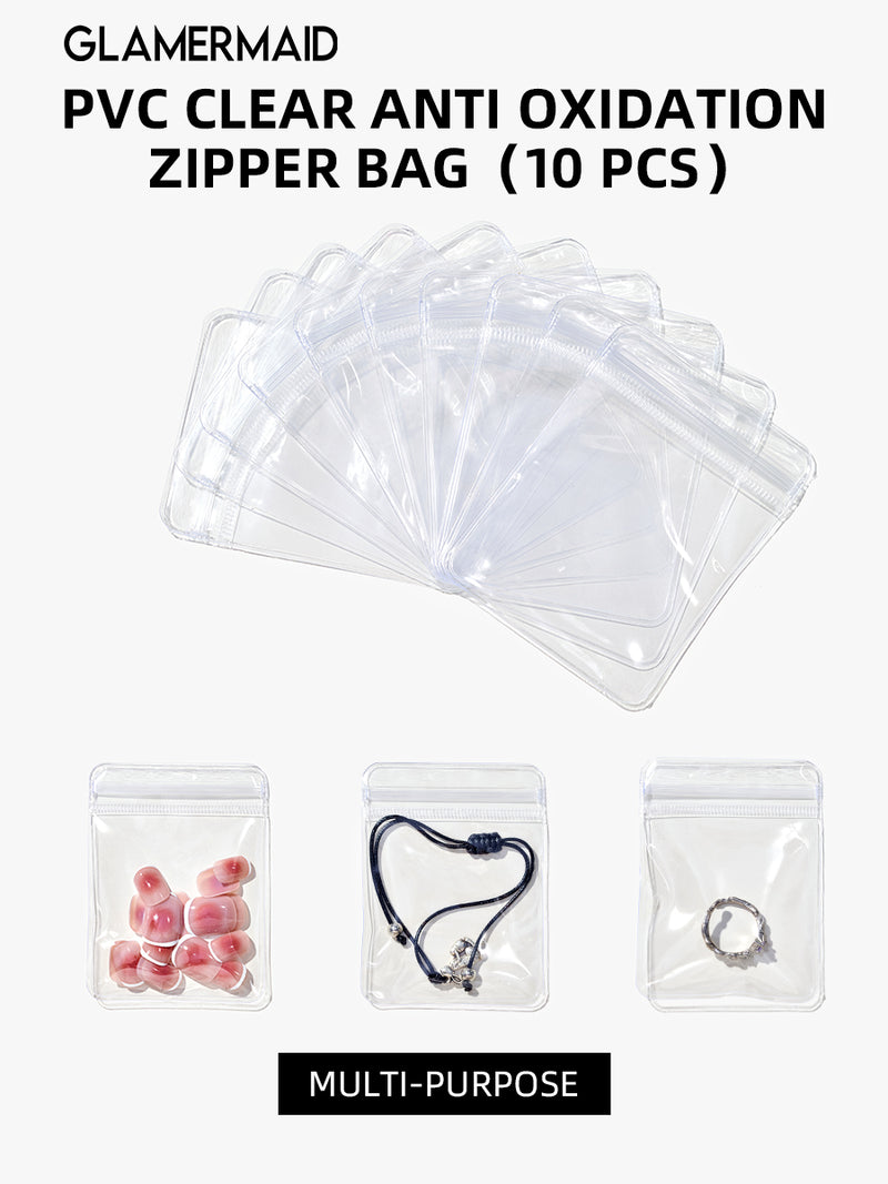 PVC Clear Anti Oxidation Zipper Bag（10 PCS）