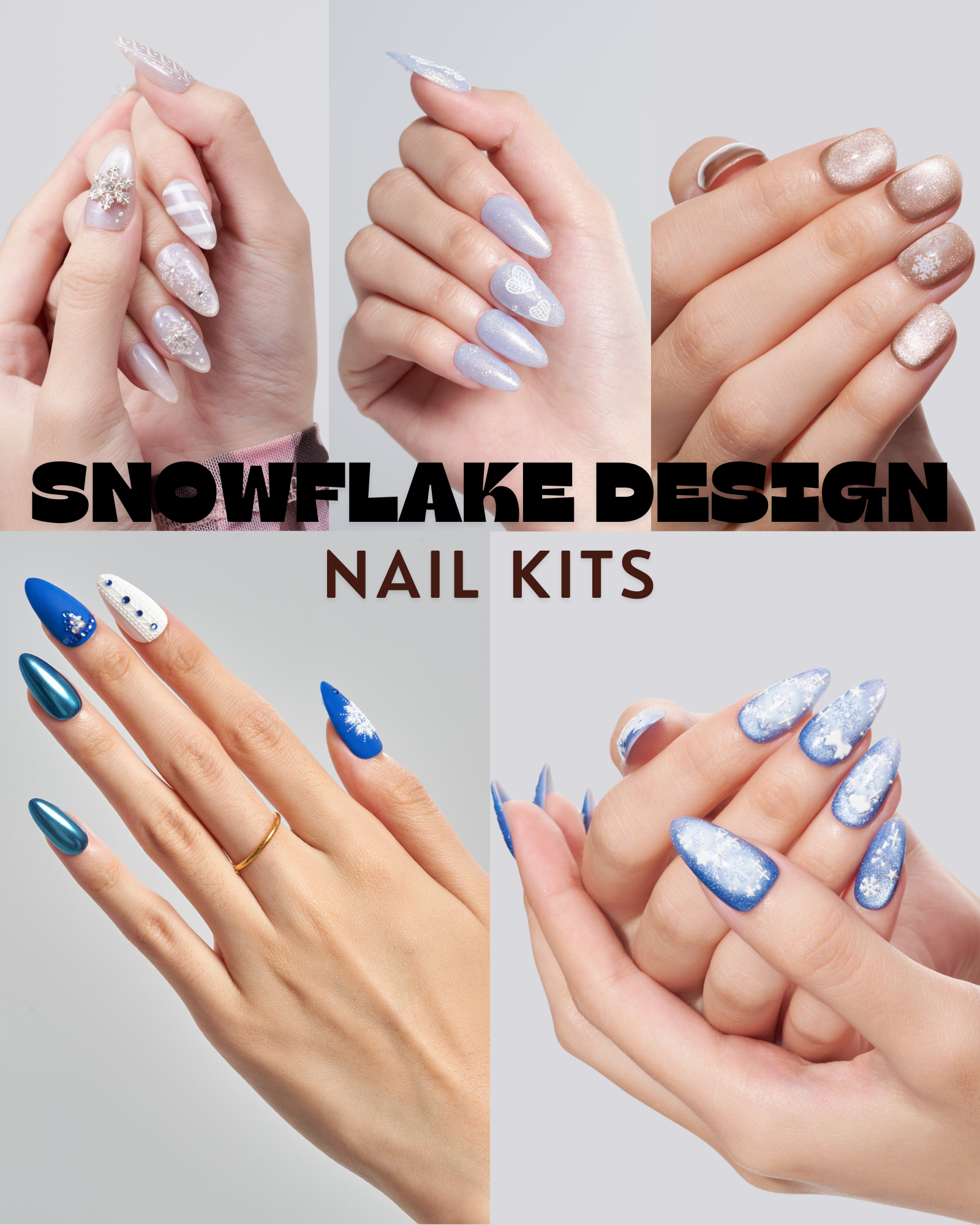 Frosty Snowflake Puzzle Nail Set