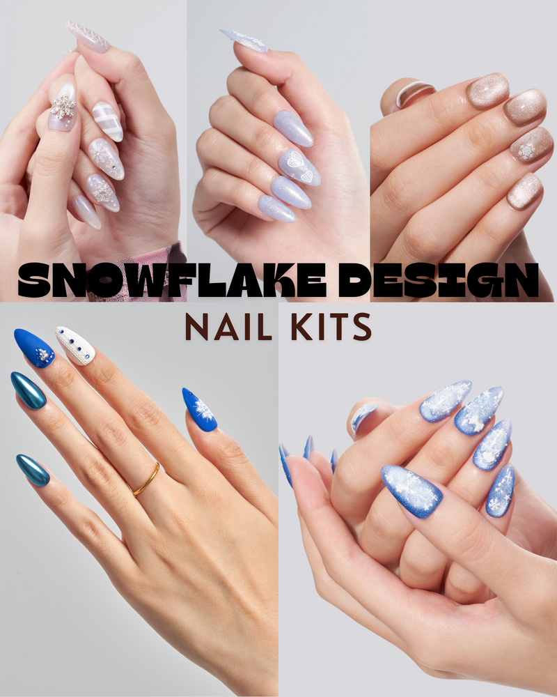 Snowflake Design Nail Sets / 5 PCS