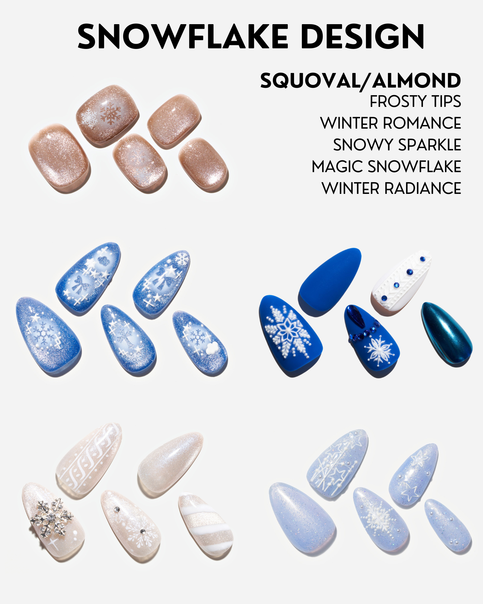 Frosty Snowflake Puzzle Nail Set