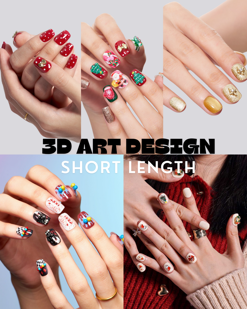 3D Art Design Nail Sets / 5 PCS