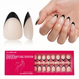 French Tips Press on Nails for Nail Art DIY - 150 PCS in 15 Size Fake Nails DIY Salon for Women