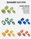 Summer Cat Eye Nail Sets / 5 PCS