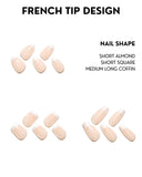 French Tip Design Nail Sets / 3 PCS