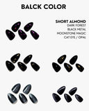 Black Color Design Nail Sets / 5 PCS