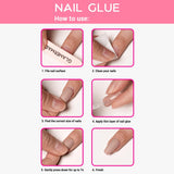 Manicure Tool Kit D (Nail GLue+Nail Debonder+Nail Prep Oil Remover+Acrylic Sticks)