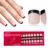 French Tips Press on Nails for Nail Art DIY - 150 PCS in 15 Size Fake Nails DIY Salon for Women