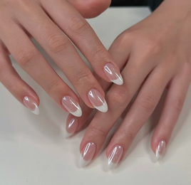 French Tip Design Nail Sets / 3 PCS