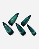 Cat Eye/Emerald(Handmade)/Long Stiletto