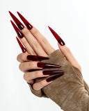 Dark Red(Handmade)/Extra Long Stiletto