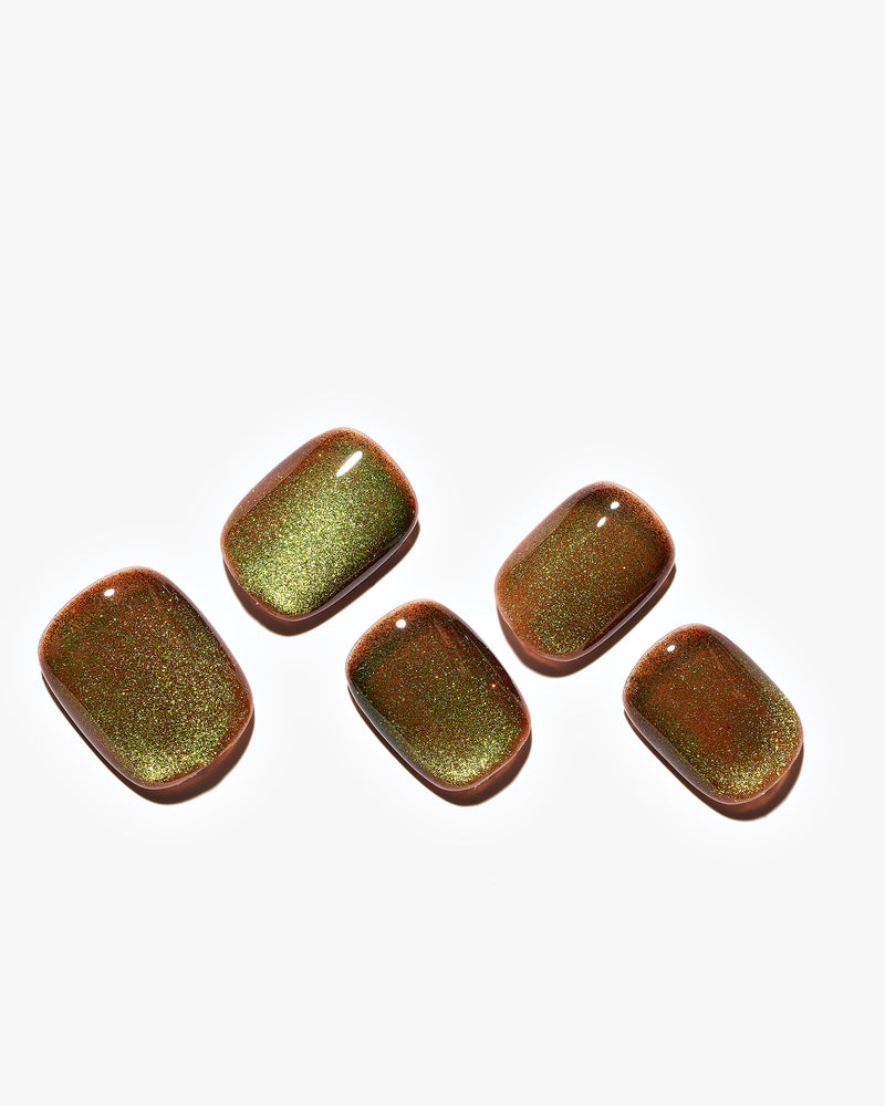 Cat Eye/Mossstone Shine(Handmade) / Short Squoval