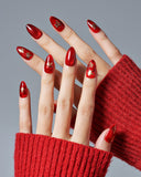 Red Cat Eye Design Nail Sets / 3 PCS