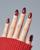 Cat Eye/ Burgundy Plaid (Handmade)/ 10 PCS