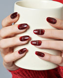 Cat Eye/ Burgundy Plaid (Handmade)/ 10 PCS