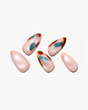Nude Cat Eye Design Nail Sets / 5 PCS