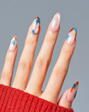 Nude Cat Eye Design Nail Sets / 5 PCS