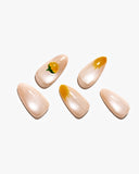 Nude Cat Eye Design Nail Sets / 5 PCS