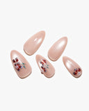 Nude Cat Eye Design Nail Sets / 5 PCS