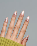 Nude Cat Eye Design Nail Sets / 5 PCS