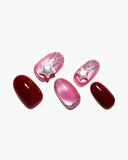 Cat Eye/ Pink Spark (Handmade)