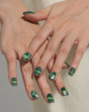 Cat Eye/ Emerald Meadow (Handmade) / Short Square