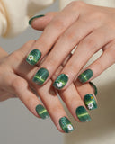 Cat Eye/ Emerald Meadow (Handmade) / Short Square