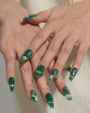 Cat Eye/ Emerald Meadow (Handmade) / Medium Long Coffin