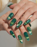 Cat Eye/ Emerald Meadow (Handmade) / Medium Long Coffin