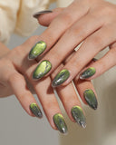 Cat Eye/ Mossy Noir (Handmade)