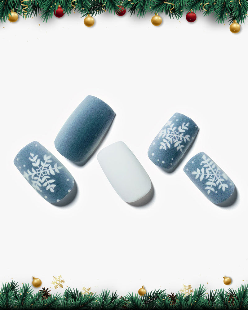 Christmas Blue Snowflakes/ Square