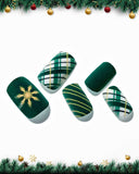 Christmas Green Grid/ Square