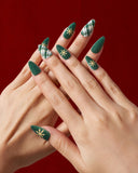 Christmas Green Grid/ Almond