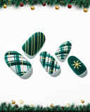 Christmas Green Grid/ Oval