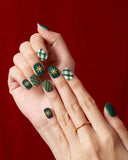 Christmas Green Grid/ Squoval