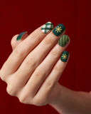 Christmas Green Grid/ Squoval