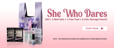 $25 For Any 3 Press On Nails & 1 Manicure Tools & 1 Crochet Bag