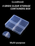 4 Grids Clear Storage Containers Box