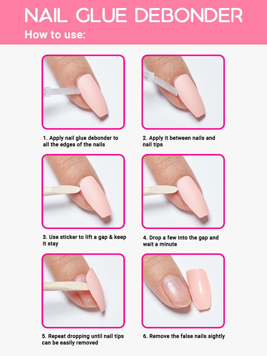 Nail Prep Oil Remover (Before Sticking Nails) & Nail Glue Debonder (Help  Remove False nails)- Press on Nails - Glamermaid Manicure Design, Nail Glue  Remover 