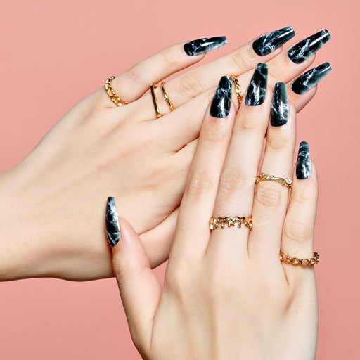 Trendy Fall Nail Designs To Wear In 2020 : Blush and black nails