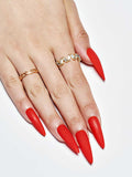 Bright Red Matte/Long Stiletto