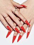 Bright Red Matte/Long Stiletto