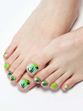 toe nails/Dark Green Leaves