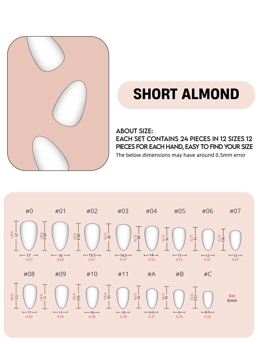 Silver Light/ Short Almond (Handmade)