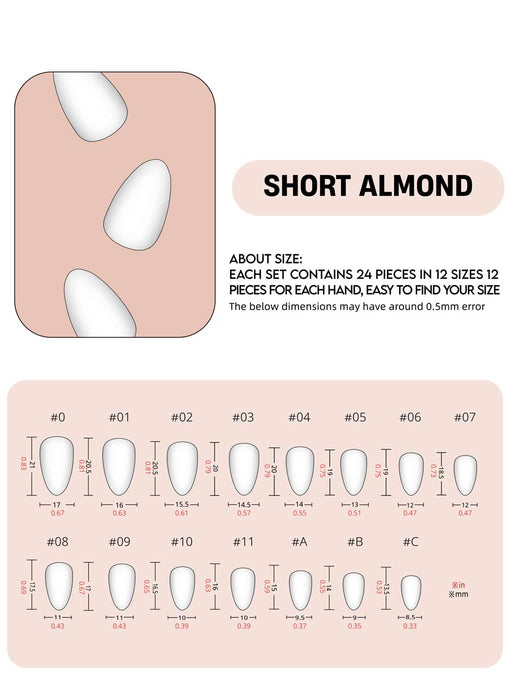 Silver Light/ Short Almond (Handmade)