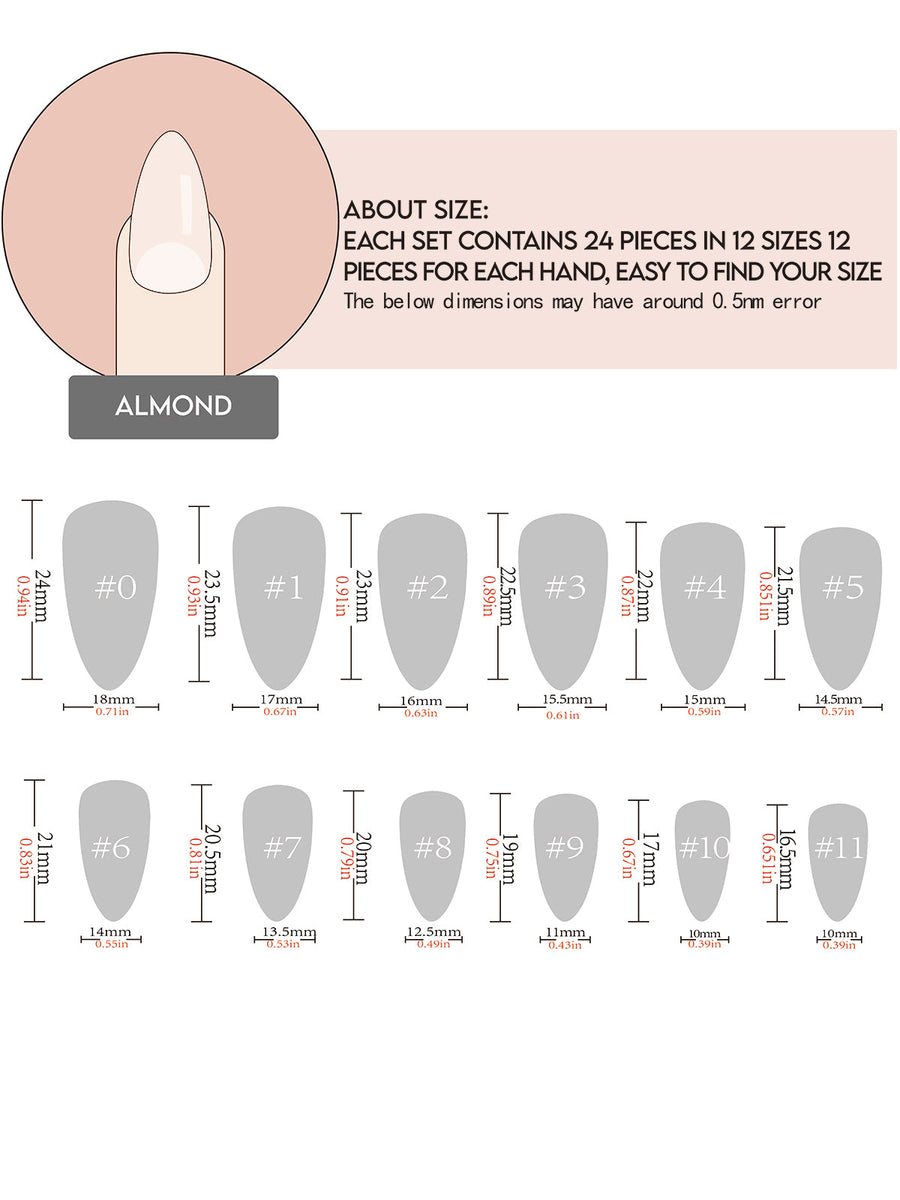 Glamermaid | Press-on nail manicure | Almond shape Collection ...