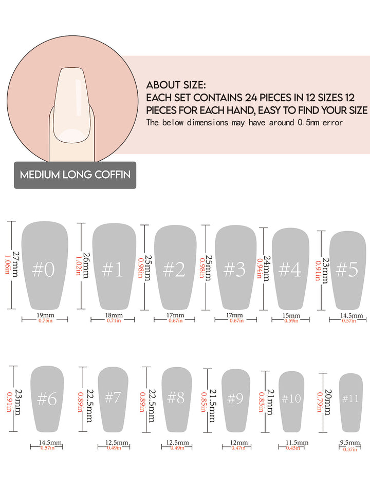 Glamermaid | Press-on nails | Medium coffin shape Collection ...